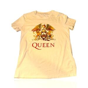 QUEEN: Official Logo Branded Tee: Freddy Mercury: Band Merch: Concert Shirt